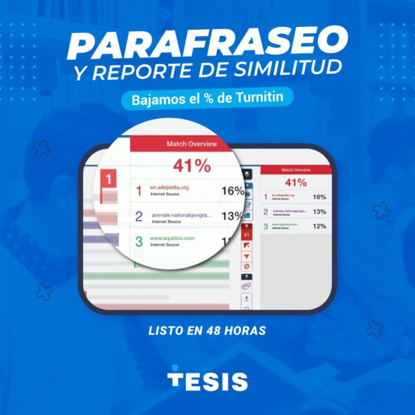Parafraseo y reporte de similitud